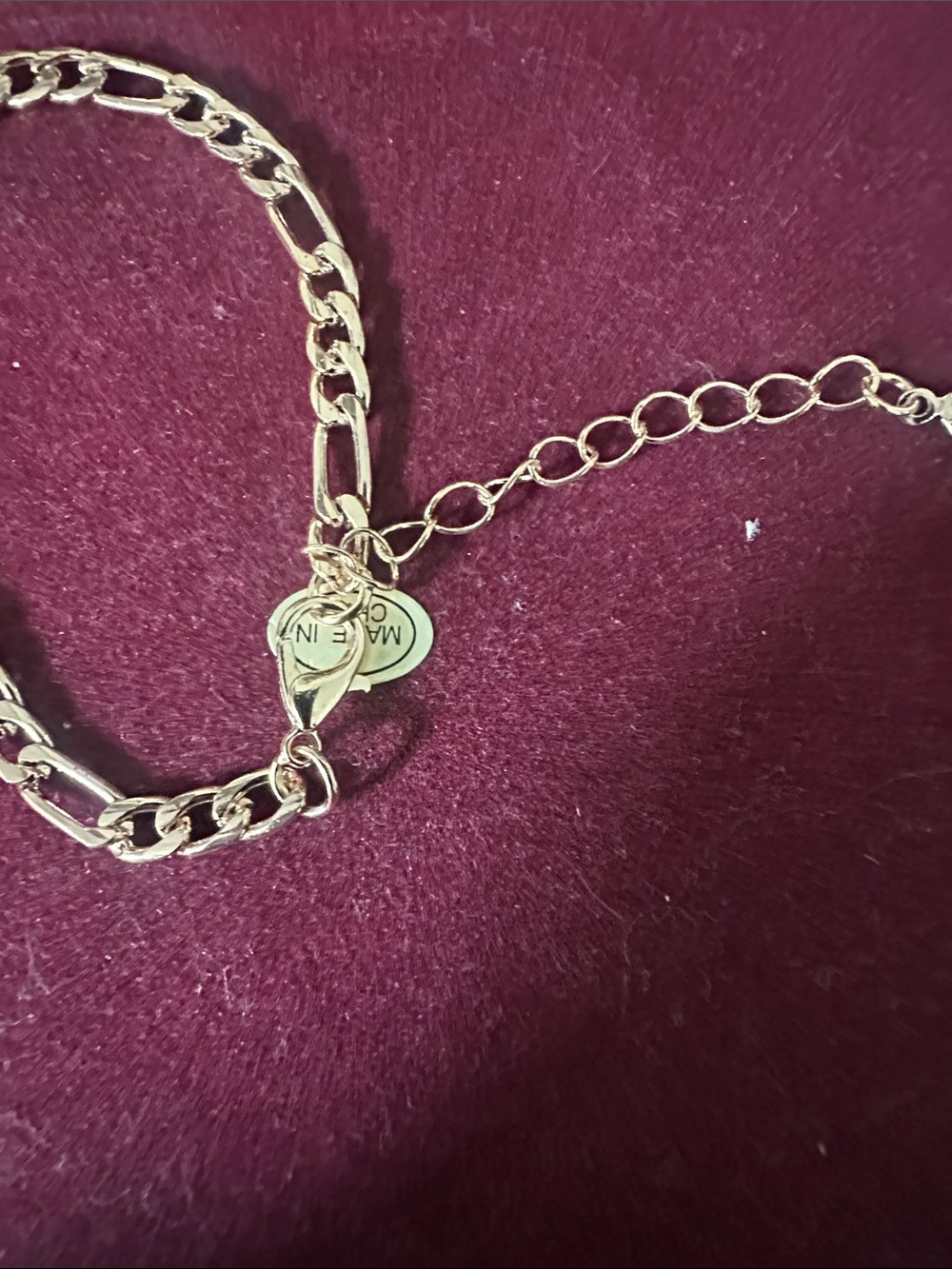 Gold-Tone Heart Charm Chain Bracelet - MADE IN (Women Jewelry)